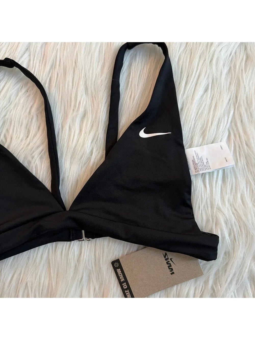 Nike Black Women's Swim Essential Bralette Bikini Top  size M